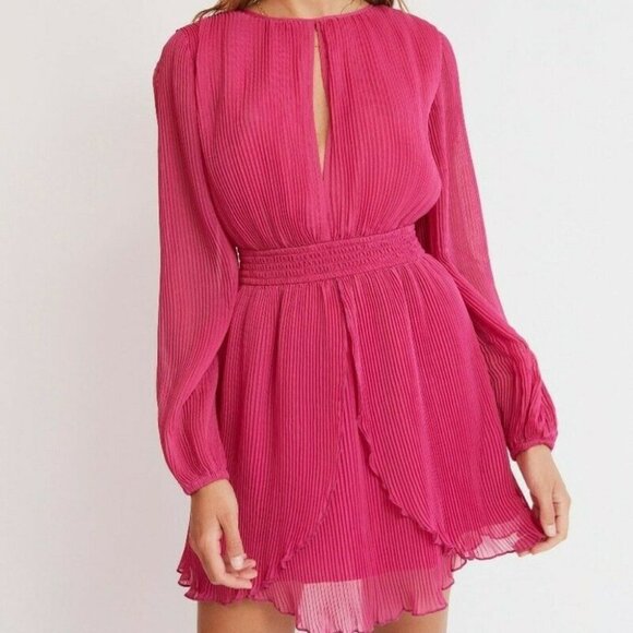 NWT Finders Keepers Bijou Mini Dress Fuchsia - Picture 6 of 8